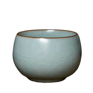 台湾丰子汝窑丰子汝窑主人杯汝窑汝窑主人杯汝窑茶杯压手杯手握杯