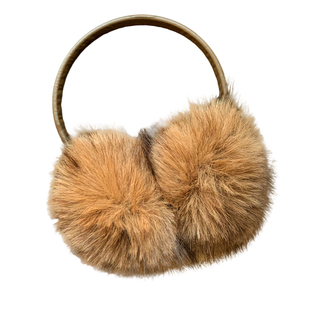 复古咖色毛茸茸仿貂毛耳罩女冬季高级感加厚护耳保暖防冻耳包耳套