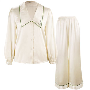 Not Just Pajama仲夏积云系列 22姆米真丝睡衣女长袖家居服套装