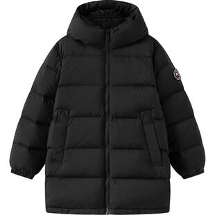 巴拉巴拉羽绒服男款女生冬装中长款保暖连帽外套时尚廓形防风百搭