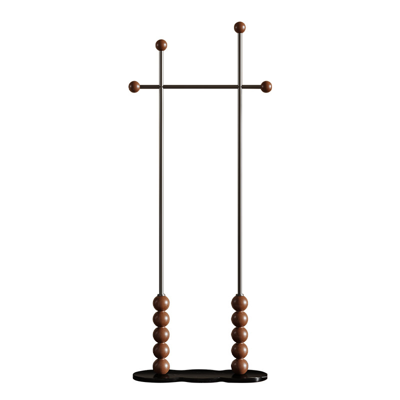 落地挂衣架卧室立式中古风衣服架子不锈钢衣帽架家用转角入户衣架