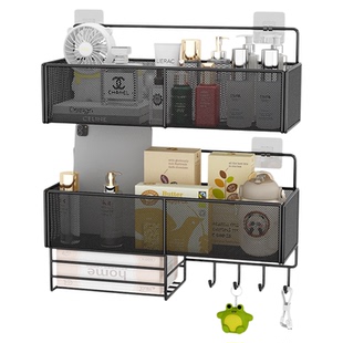 宿舍墙上置物架床头床上收纳架子学生寝室好物免打孔上铺神器挂篮