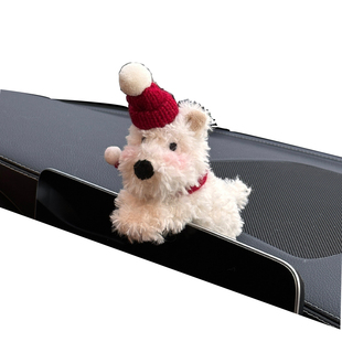 西高地汽车屏幕摆件潦草小狗车载怀挡中控屏装饰车内饰品圣诞礼物