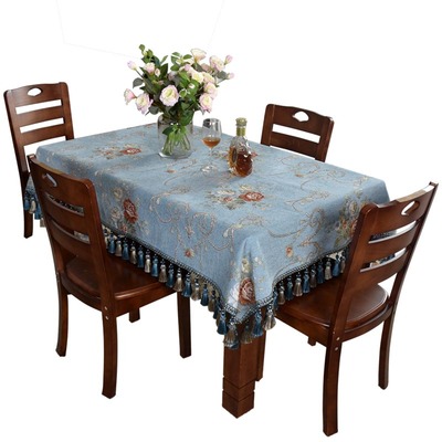 餐桌布长方形家用欧式流苏边