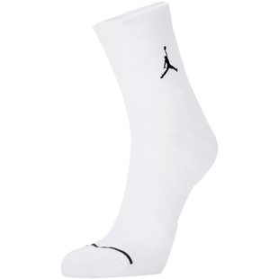 毛巾底耐克袜子男女同款官方正品AJ中袜透气运动白袜三双装休闲袜