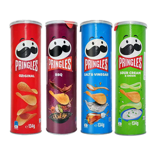 进口澳版Pringles/品客薯片134g酸乳酪洋葱味烧烤味BBQ原味咸醋味