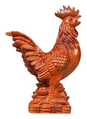 吉祥物实木木头祝福补角摆件红木