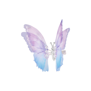 BXA跌落人间～小众蝴蝶发夹复古仿真侧边夹闪动刘海夹发卡头饰女