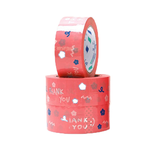 THANKYOU警示语封箱胶带快递打包胶带可爱少女字体透明胶布纸胶带