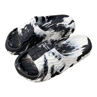 情侣户外穿防滑软厚底拖鞋街头风潮酷个性撞色EVA凉拖鞋男女夏季