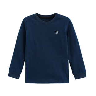 砚台家童装女童纯棉A类长袖打底衫春秋儿童森系纯色T恤女宝宝上衣