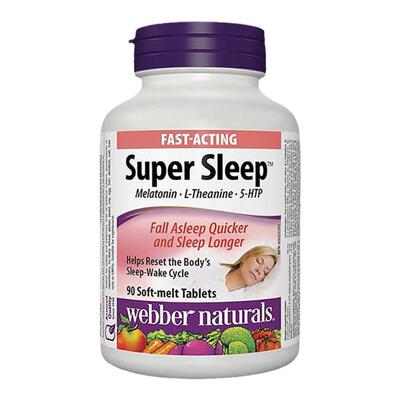 加拿大直邮webber伟博 SUPER SLEEP睡眠宝褪黑素缓解睡眠 90粒
