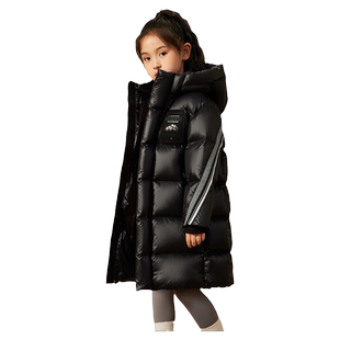 YAYA鸭鸭童装羽绒服长款中大童新款男童女童加厚保暖冬装外套潮