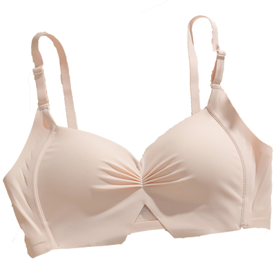 大胸显小胸内衣女红色本命年套装