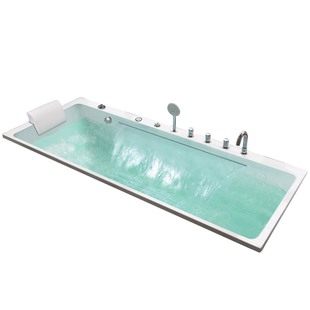 果敢嵌入式家用深泡宽大小户型防滑位设计智能按摩浴缸1.4-1.8米