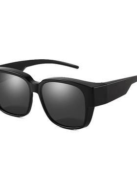 偏光近视眼镜套镜男大脸防紫外线