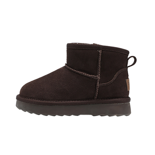 星期六童鞋雪地靴女2025冬季新款儿童加绒防滑短靴休闲女童棉鞋