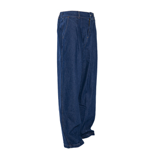 Gecko美式街头复古牛仔裤水洗蓝色宽松阔腿裤垂感牛仔裤男女同款