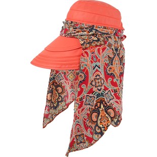 帽子女遮脸防紫外线遮阳帽女防晒骑车户外工作全方位防护太阳帽