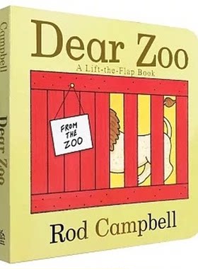 陆续发货 英文原版 Dear Zoo 亲爱的动物园 纸板书 儿童机关操作活动立体翻翻书 低幼宝宝启蒙0-3岁幼儿绘本书籍