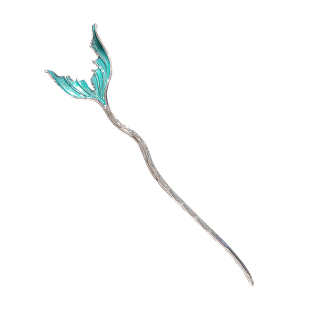 海洋公主~蓝色鱼尾发簪古风女高级感气质发饰新中式国风盘发簪子