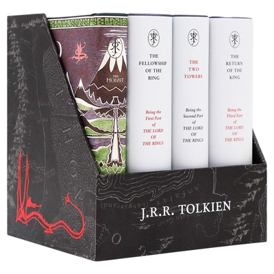 霍比特人指环王80周年纪念版 英文原版小说 The Hobbit The Lord of the Rings JRR Tolkien  魔戒礼盒盒装套装 托尔金小说4册合售