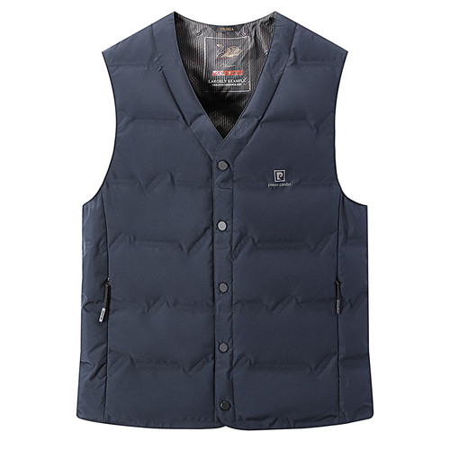 皮尔卡丹男士羽绒马甲2025新款秋冬季轻薄保暖休闲背心排骨服外套