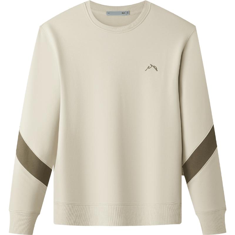 【秀场同款】HLA/海澜之家山不在高春秋季新镶拼宽松休闲卫衣男装