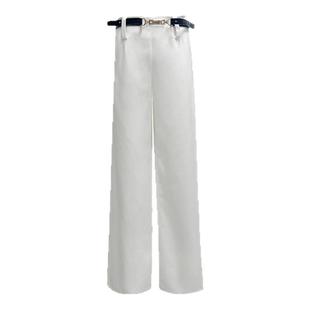 ARTE PURA白色垂感阔腿休闲长裤女原创设计宽松简约通勤裤子新款