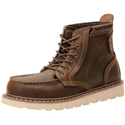 MRA复古疯马皮工装靴加绒可选