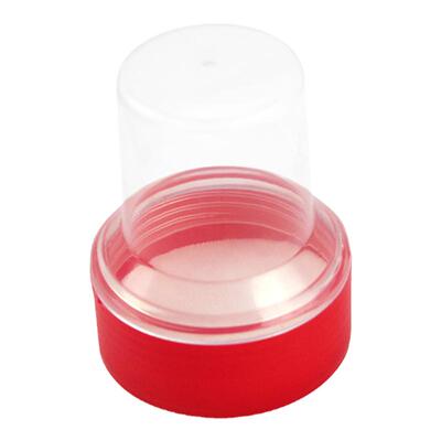 亚信印章盒子单个独立公章盒便携式电子印章圆形收纳盒塑料透明放章盒子财务印章盒子收纳盒带扣印鉴盒