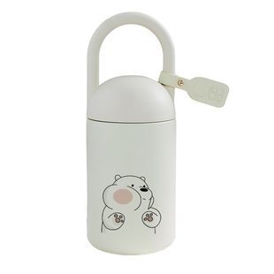 咱们裸熊保温杯白熊棕熊黑熊水杯子可爱可手提水壶熊三剑客