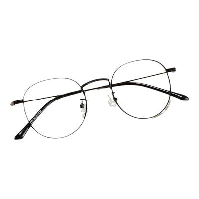 蓝光圆框久森送镜片圆框合金