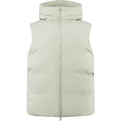 森马简约纯色宽松连帽羽绒马甲男