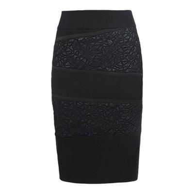 蓝色蕾丝中西裙LQ12251B