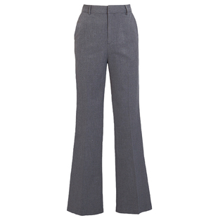 璐丝百丽女士职业西裤黑色春秋休闲通勤面试正装高级感微喇西装裤