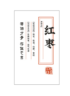 中药茶饮介绍卡片定制