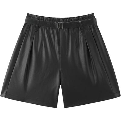 【商场同款】太平鸟2025年冬季新款光泽感休闲PU皮短裤A3GCF4244