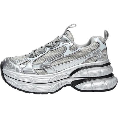 达芙妮银色老爹鞋女2026新款女鞋