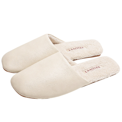 棉拖鞋防滑牛筋底防水简约