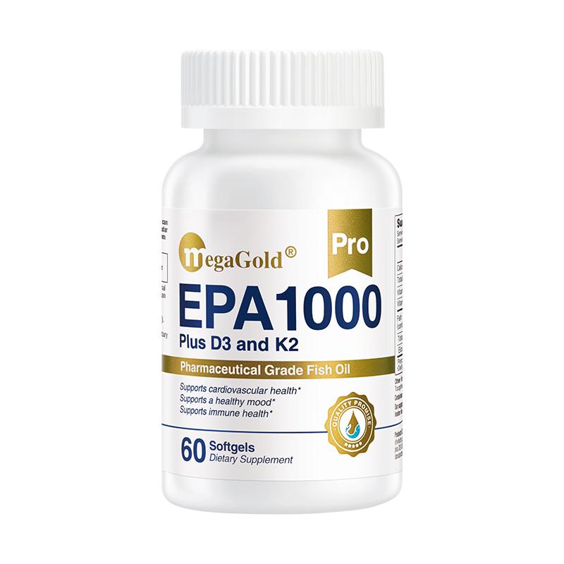 MegaGold美嘉高高纯EPA Pro深海鱼油omega3软胶囊升级vk2美国进口