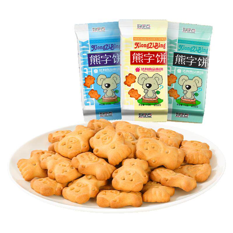 达利园好吃点小熊字饼干整箱