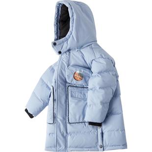 【鹅绒】moomoo童装男童抗寒鹅绒羽绒服秋冬新款保暖90鹅绒羽绒服