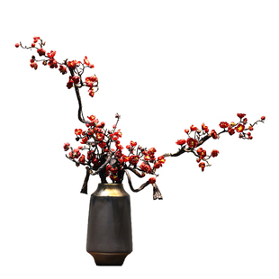 新中式复古陶瓷花瓶禅意宋代美学摆件 中古风侘寂客厅玄关酒店装