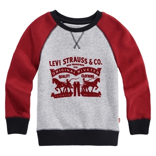 Levis李维斯儿童男童卫衣2025秋装新款儿童加厚长袖打底衫上衣女