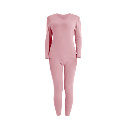 双面发热棉小月牙领口保暖套装厚