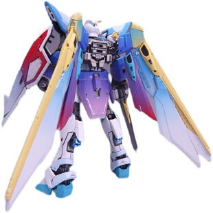 万代RG飞翼EW动画版TV高达拼装模型WING GUNDAM渐变配色板喷高达W