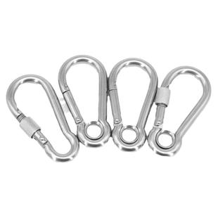 304/316不锈钢弹簧扣连接扣登山保险扣圈形卡链锁扣链条钥匙卡扣