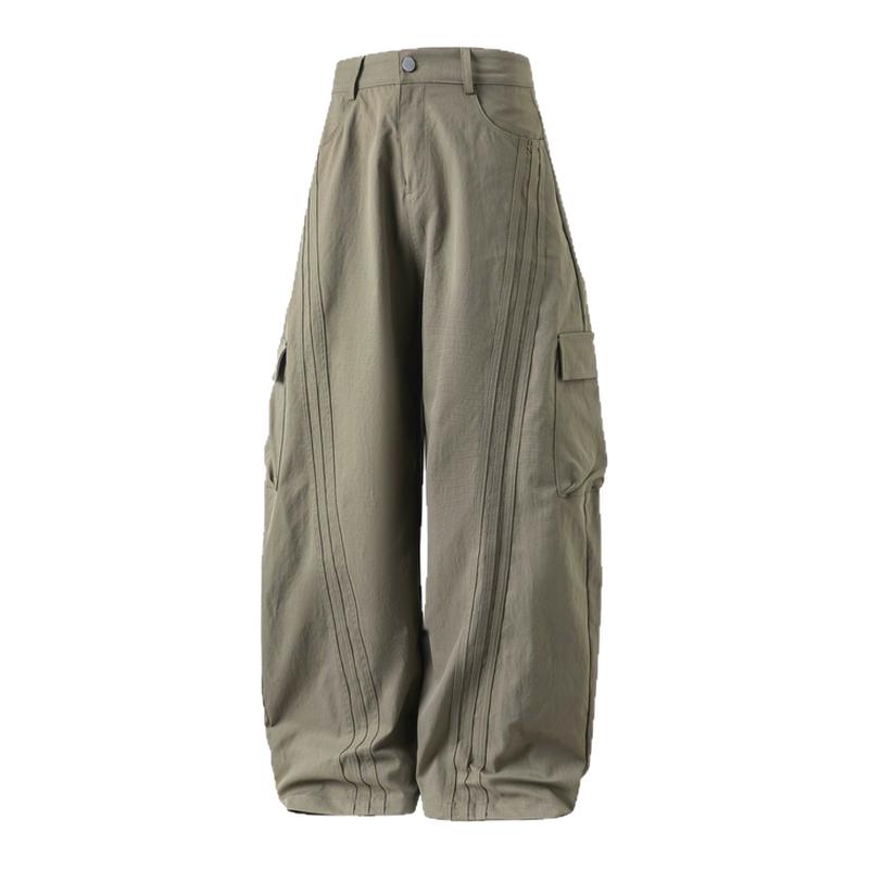 STA官方店解构设计感弯刀工装裤男痞帅高街美式百搭阔腿拖地裤子