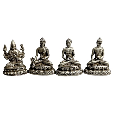 古玩纯铜小藏佛释迦牟尼药师佛摆件黄财神莲师文殊菩萨口袋佛寸佛